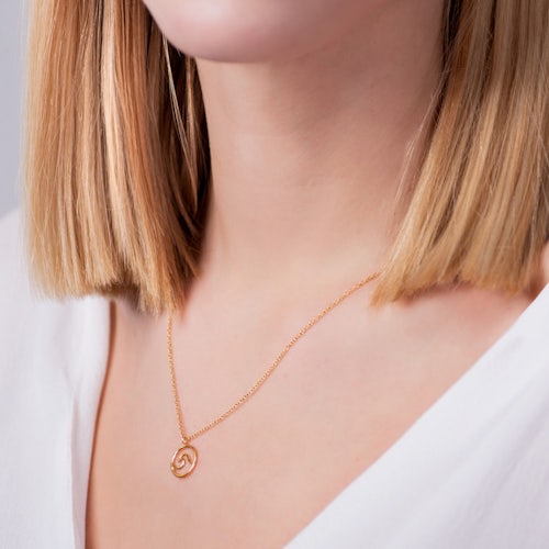 Naszyjnik znak zodiaku wodnik Savicki: srebrny pozłacany